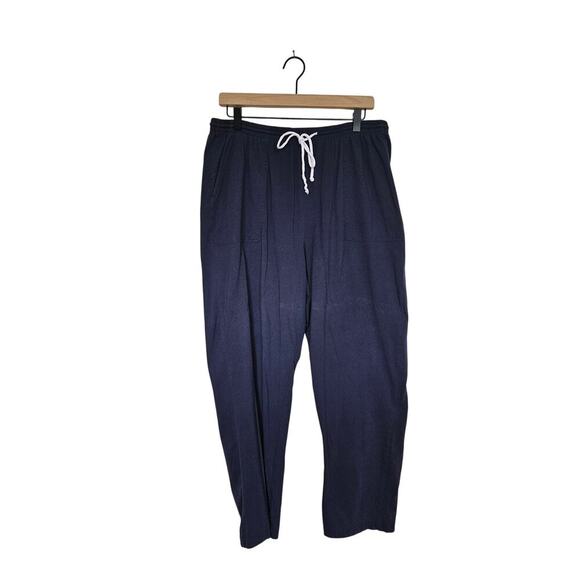 Women's Blair XL Navy Blue Pants Drawstring Cotton Blend Spring Summer pockets - Picture 1 of 6